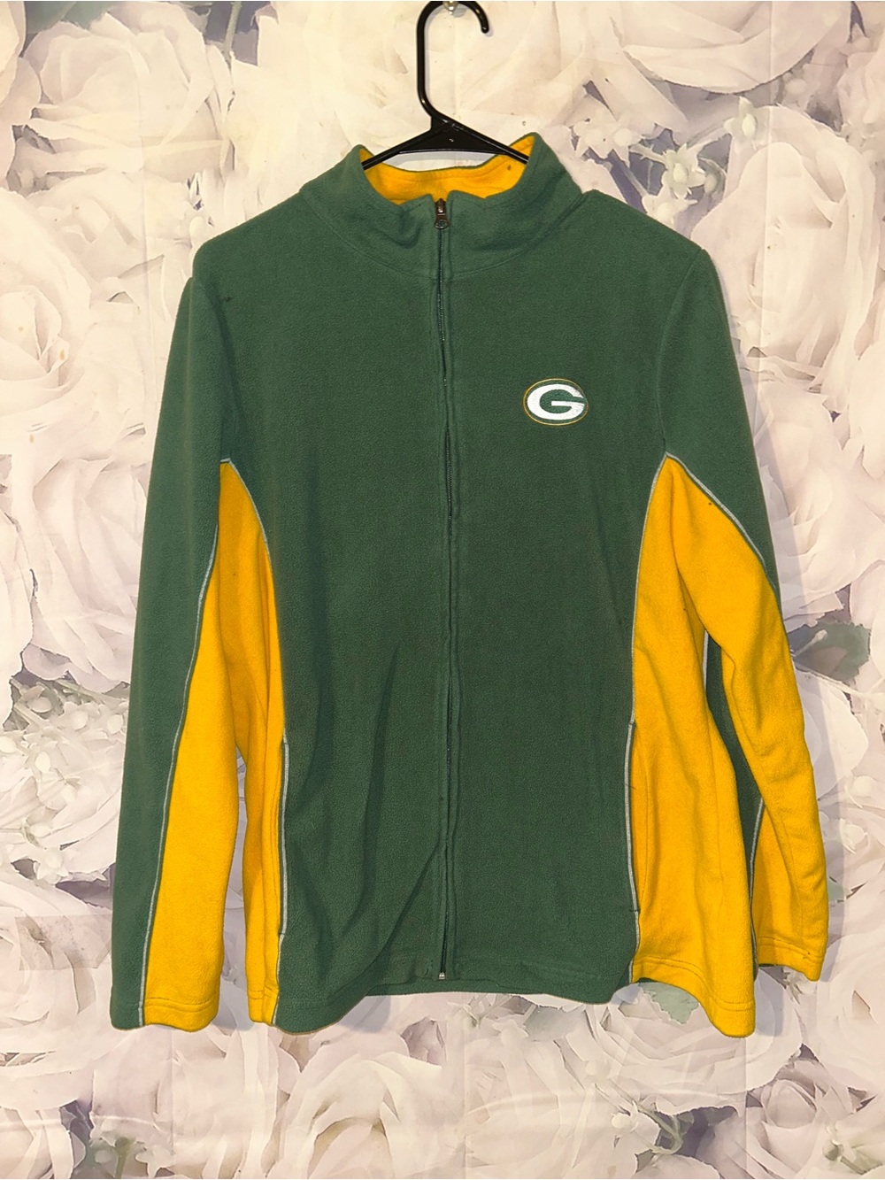 Green Bay Packers NFL Team Apparel Jacket Women XL Fleece Full Zip